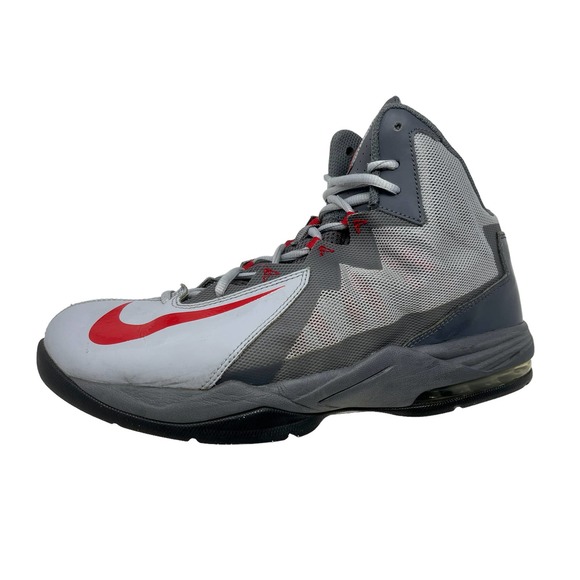 Nike Air Max Stutter Step 2 Mid Top Sneaker Mens 10 Gray Red 1374:S1368 - Picture 1 of 9